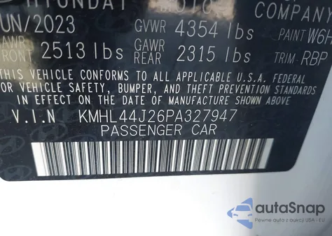 2023 Hyundai Sonata Sel Plus из США, поврежденный, VIN KMHL44J26PA327947